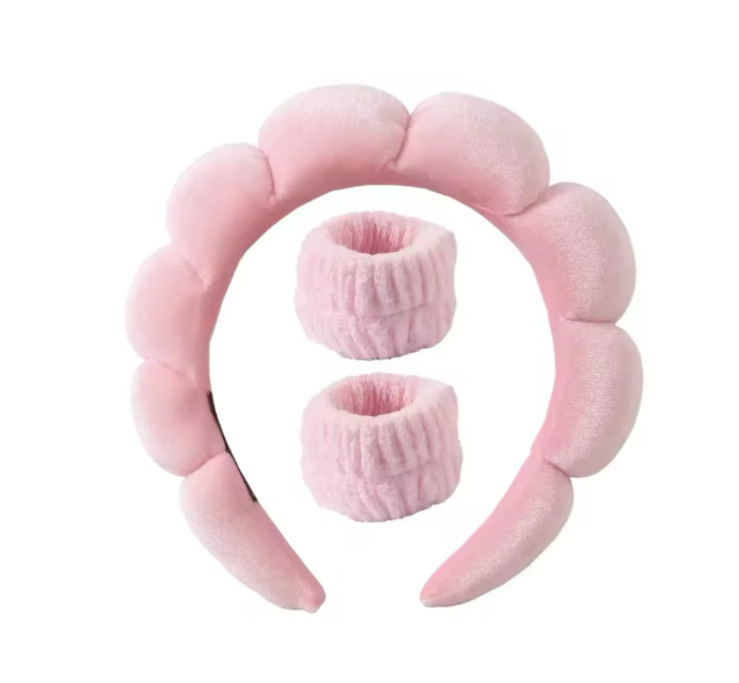 2024 Fashion Sponge Headband for Women Girls Hair Puff Band Makeup Bubble Fresh