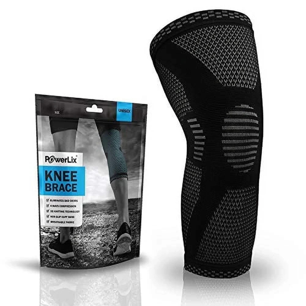PowerLix Knee Brace Compression Knee Sleeve Lot of 2 Small Black