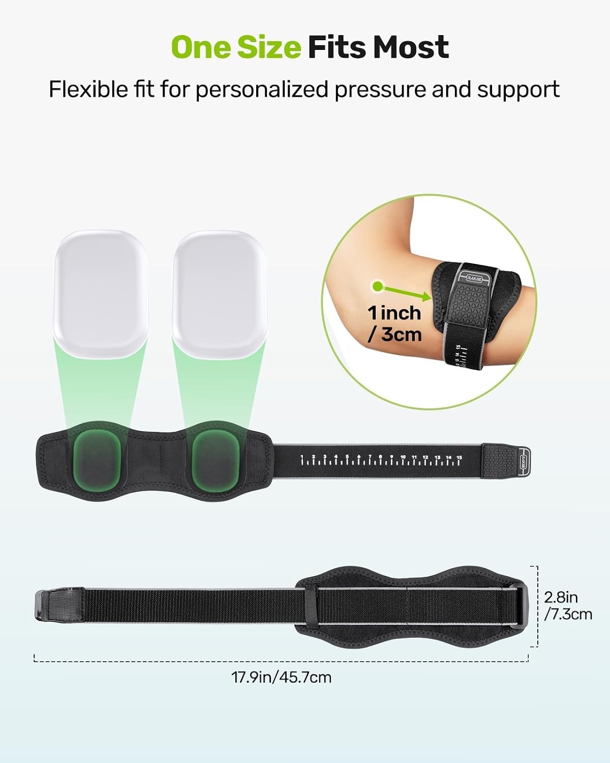 Upgraded Tennis Elbow Brace for Men Women with 2 Silicone Pads, Adjustable Go…