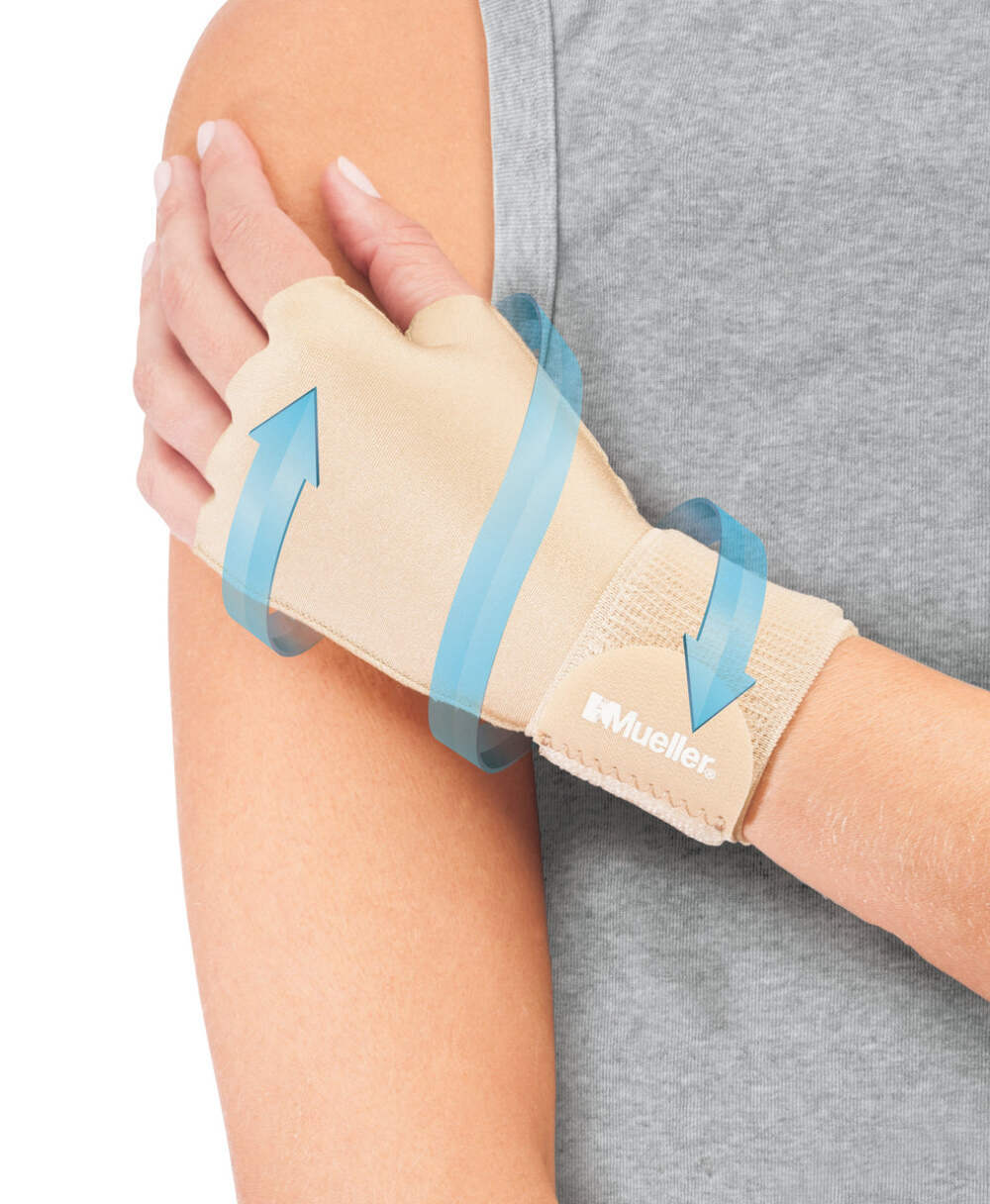 Mueller Compression Gloves, Unisex, Single – Beige