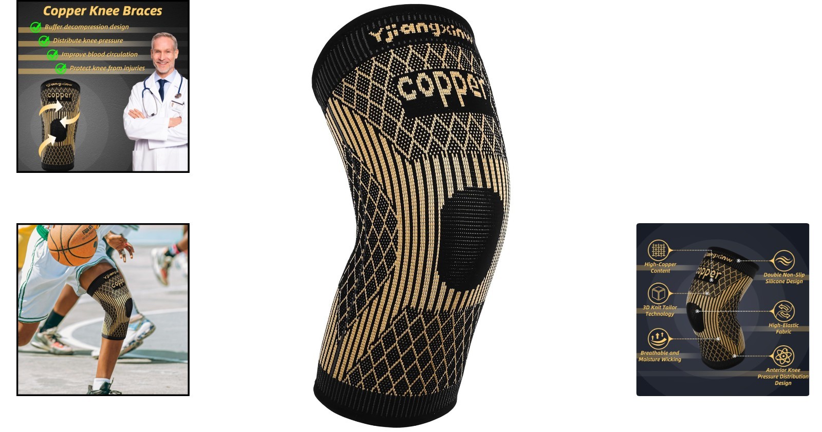 Innovative Large Compression Knee Sleeve – Alleviate Pain for Active Lifestyles