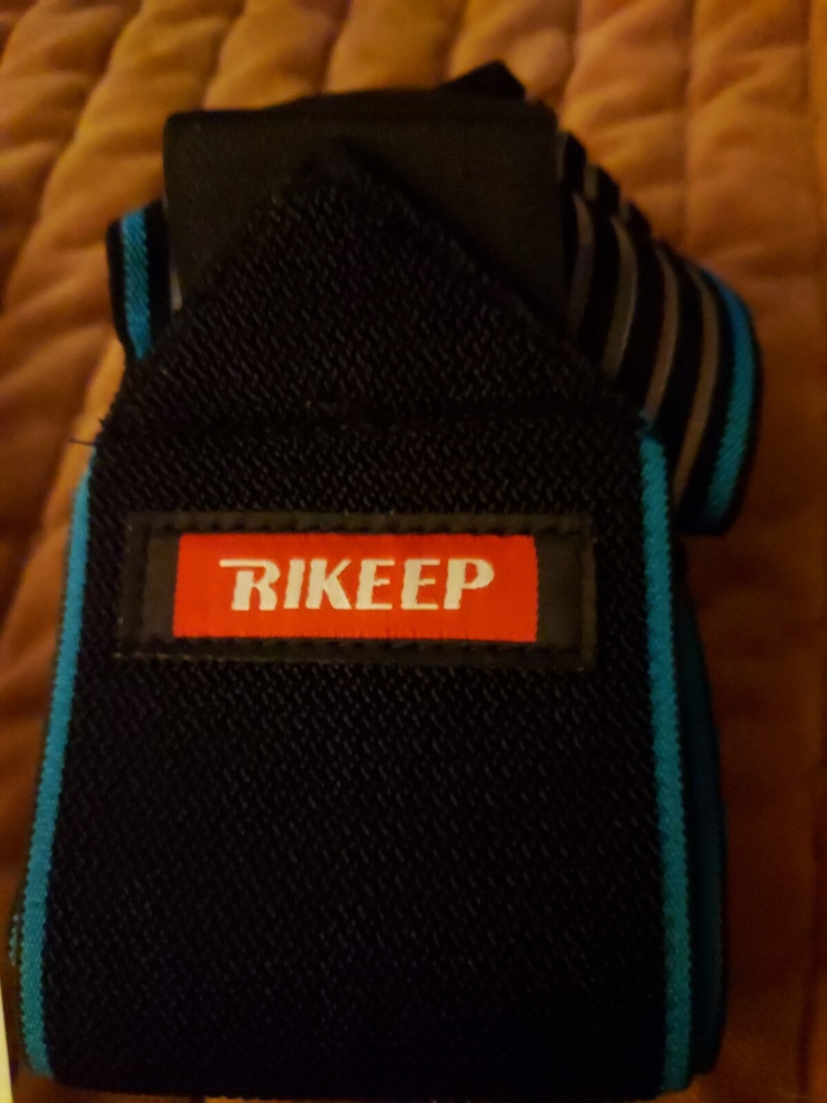 RIKEEP Ankle Support Adjustable Brace Breathable Nylon Super Elastic Blue Color