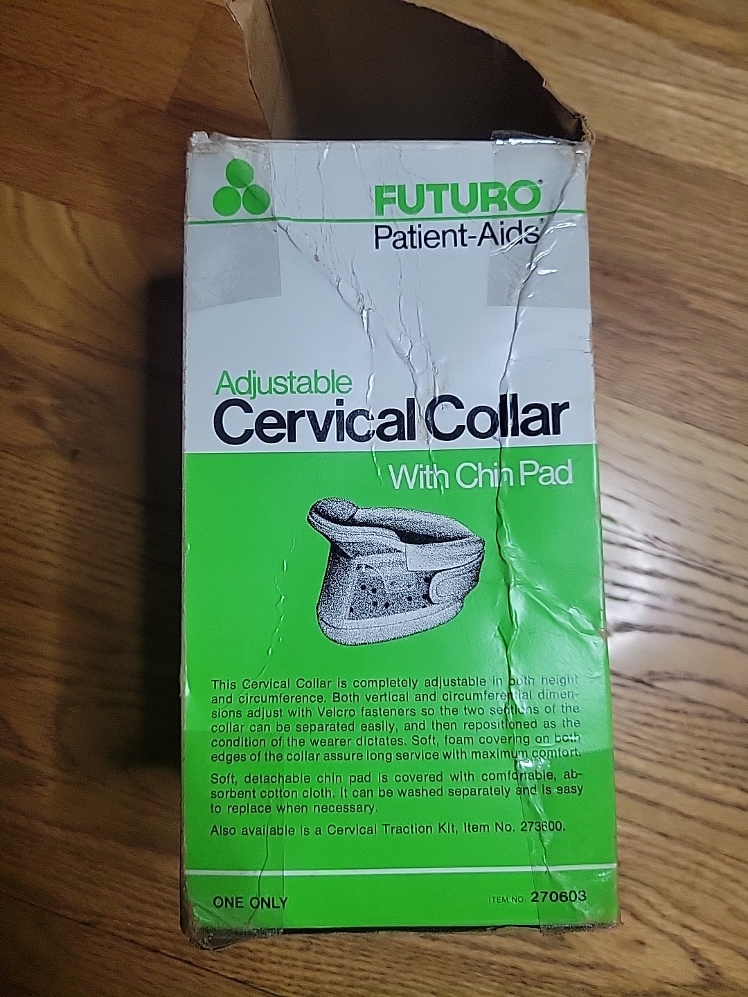 ​Vintage 1978 Futuro Adjustable Cervical Collar with Chin Pad – Medium
