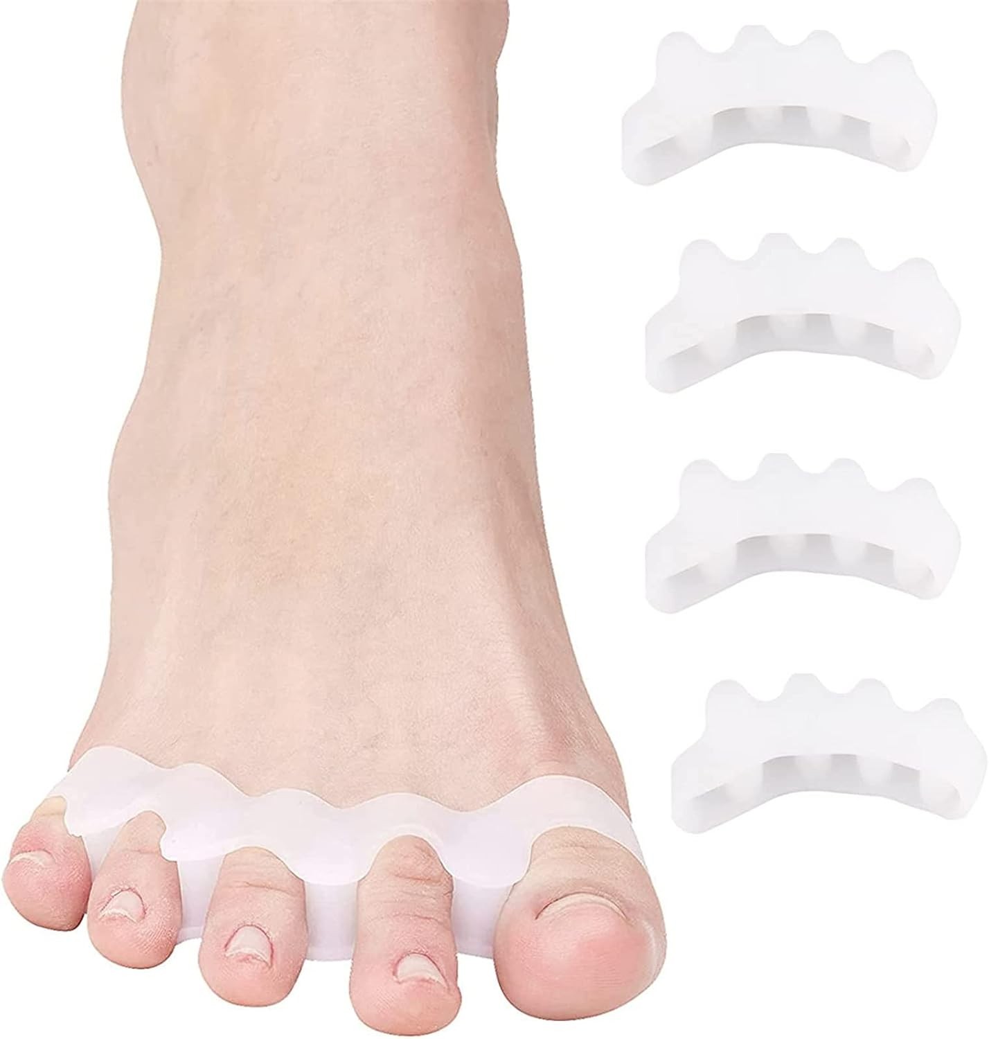 Toe Spreader Silicone for All Toes[12x],Improved Soft Gel Silicone,Toe Separator