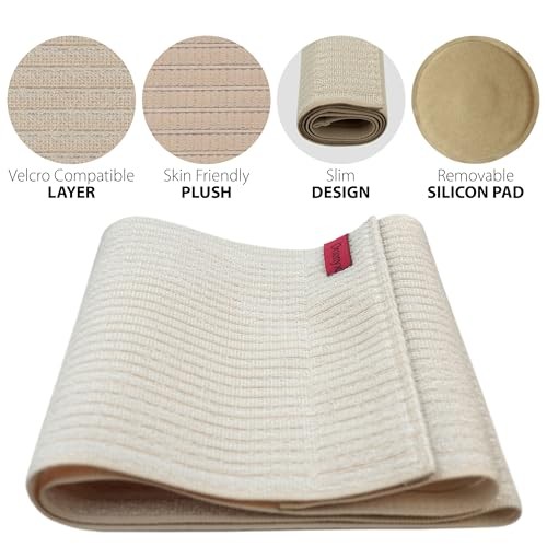 Premium Umbilical Hernia Belt for Men and Plus Size 3XL (up to 52″) Beige
