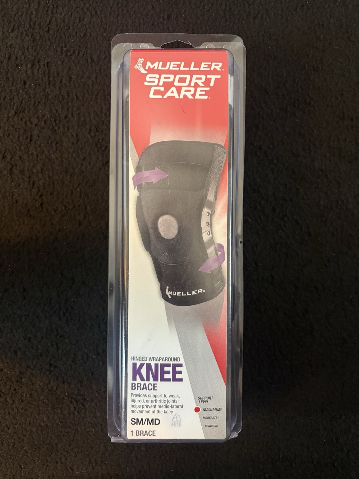 Mueller Sport Care Hinged Wraparound Knee Brace Regular Left or Right – Large