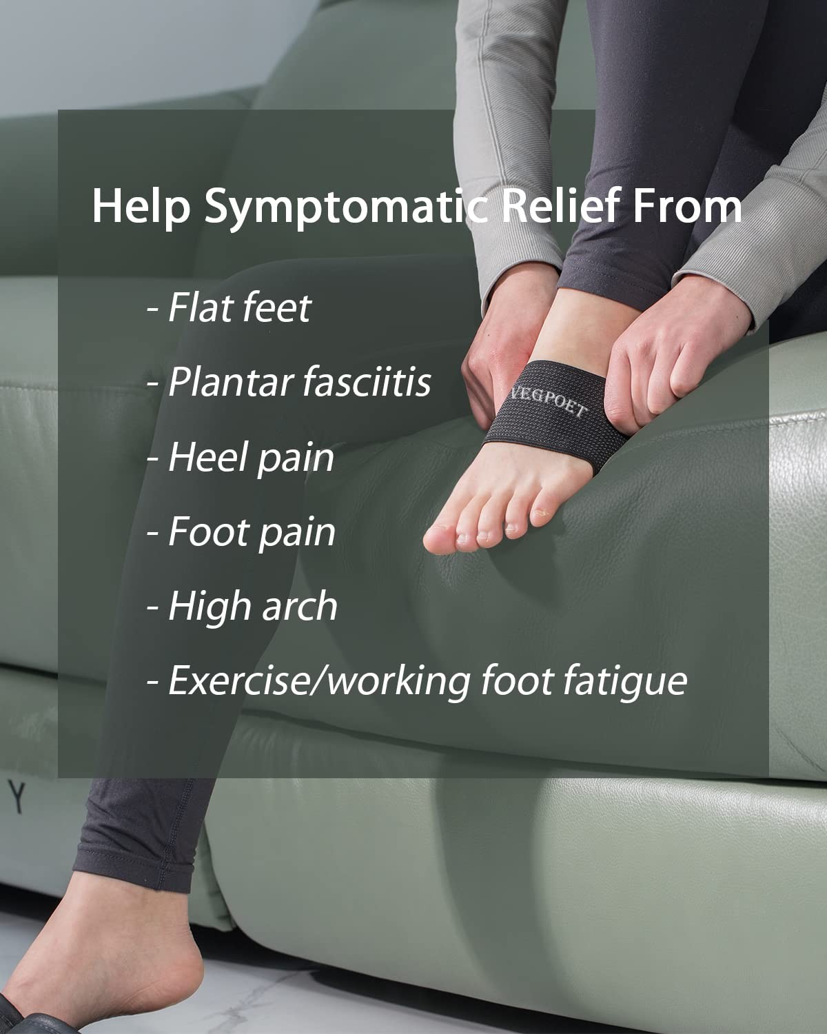 Plantar Fasciitis Relief – Copper Arch Support Braces/Sleeves with Gel Pads, …