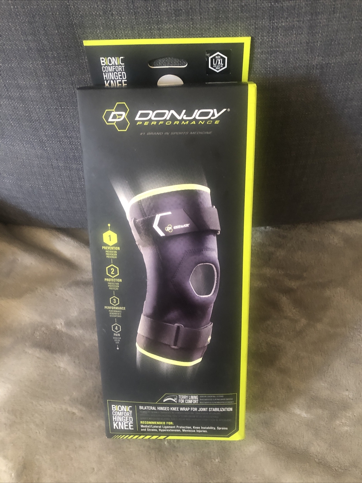 Donjoy Performance Bionic Comfort Hinged Knee Size L/XL Black