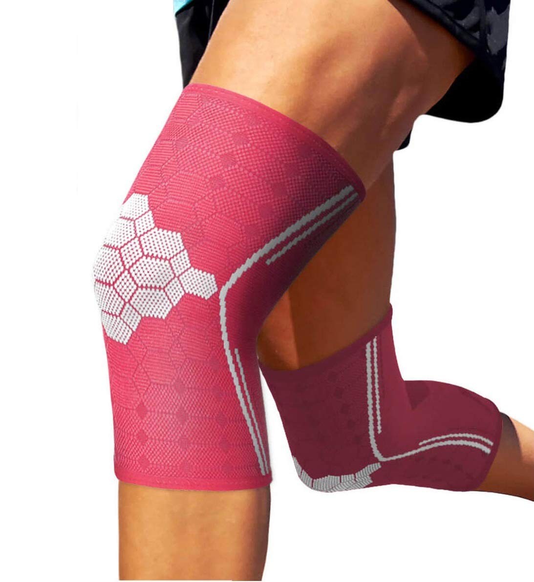 Sparthos Knee Brace for Men, Compression Sleeve Small, Flamingo Pink