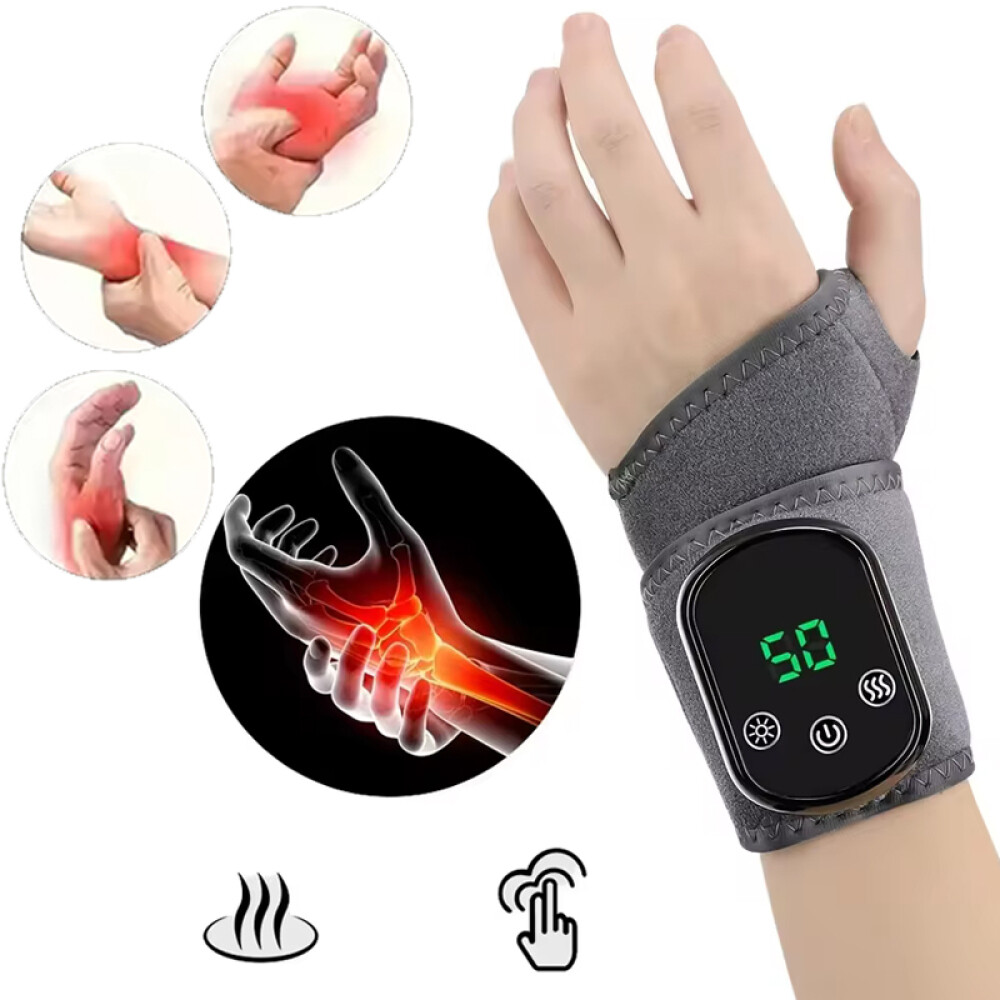 Electric Infrared Heated Wrist Wrap Brace Hand Massage Vibration for Pain Relief