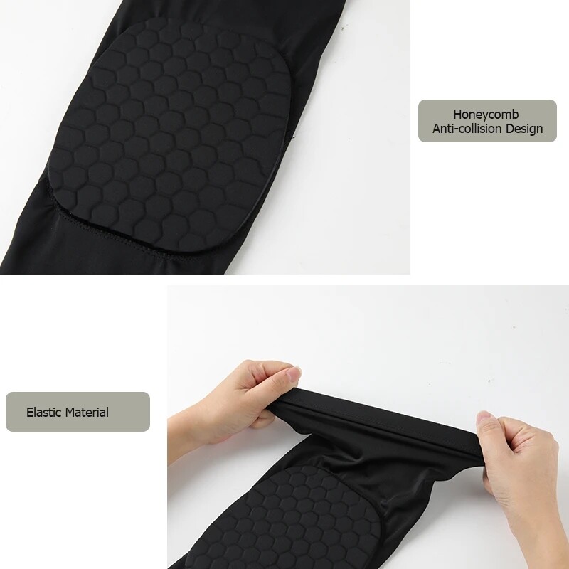 Compression Sleeves Long Knee Pads Brace Support Protector Basketball Sports Gym