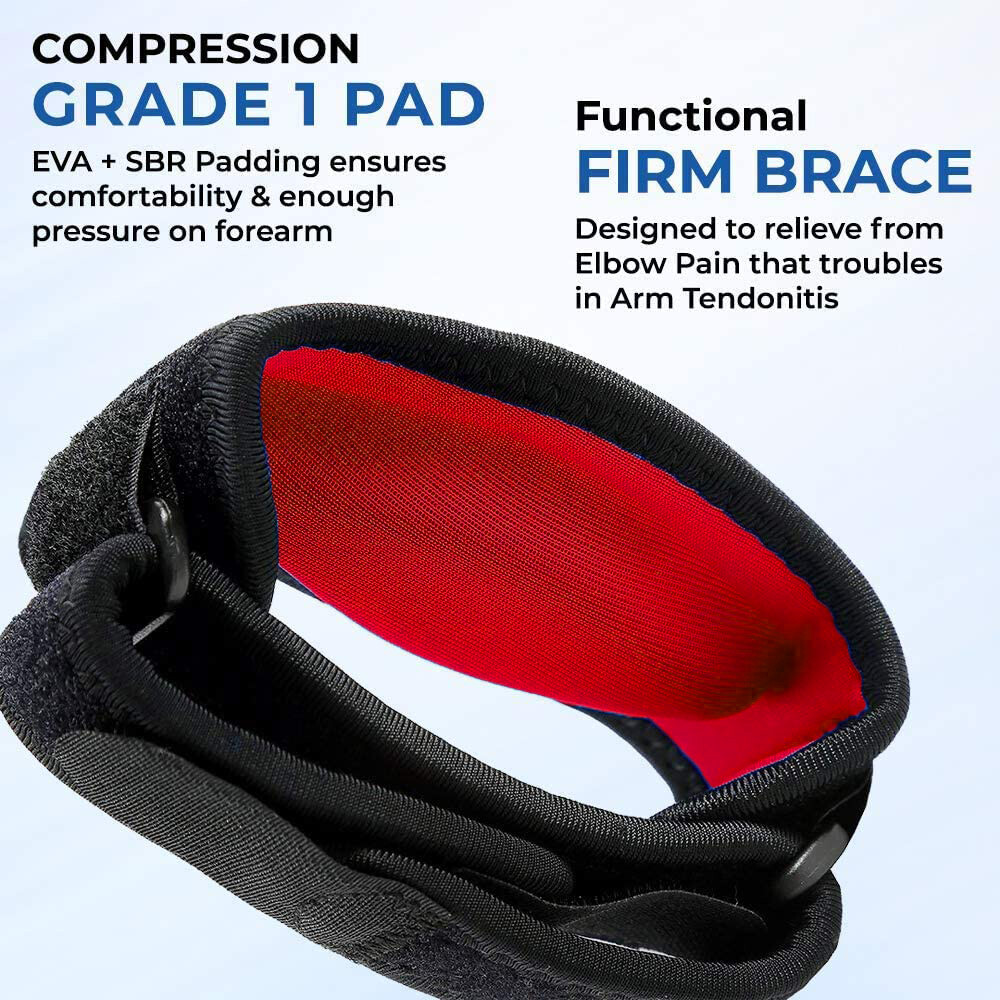 Tennis Elbow Brace Support Arthritis Tendonitis Golfer Arm Joint Pain Pad Strap