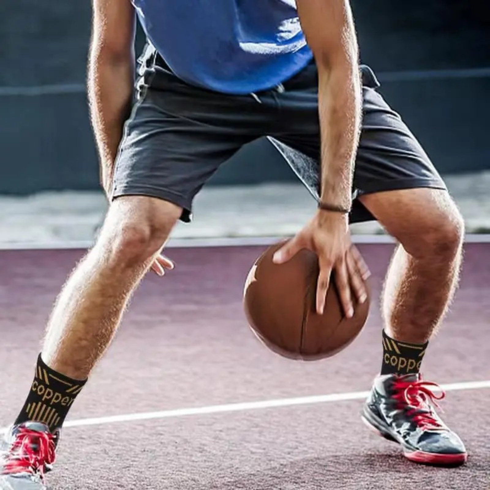 Copper Ankle Brace Silver Support Compression Sleeve Socks Foot Fasciitis Pain