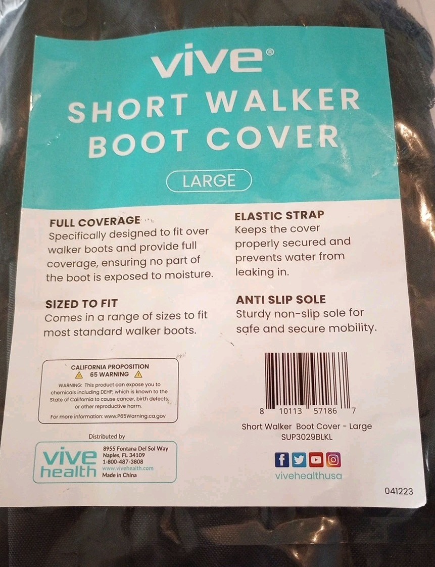 Vive Large Waterproof Short Walker Boot Cover