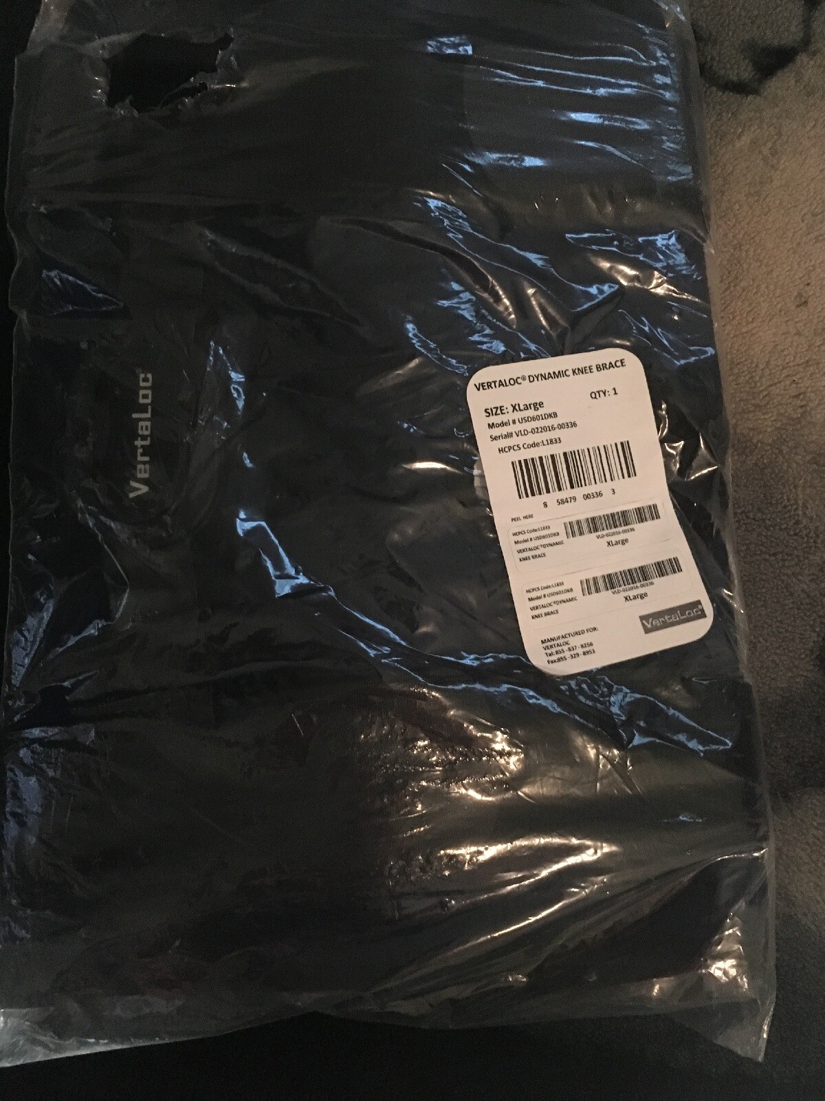 Vertaloc Dynamic Knee Brace Adjustable XL NEW