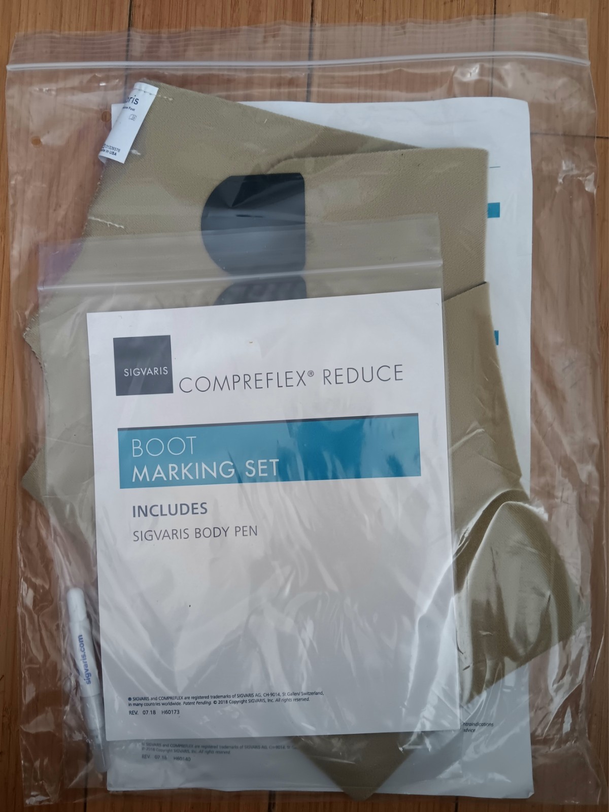 SIGVARIS MEDICAL #2813-BTL Compreflex Reduce Foot Boot, Beige, Range 3, NEW