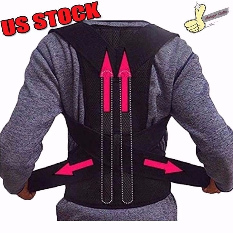 Posture Corrector Back Support Brace Shoulder Scoliosis Lower Pain Relief US hOT