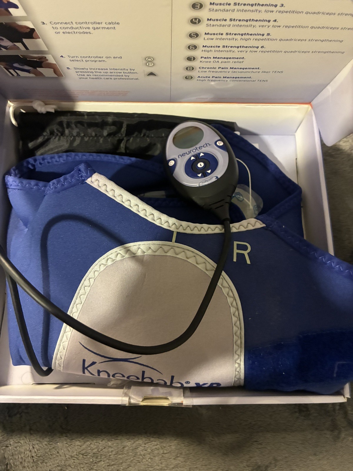 Neurotech Kneehab XP Quadricep Muscle Therapy System Left Leg + Controller