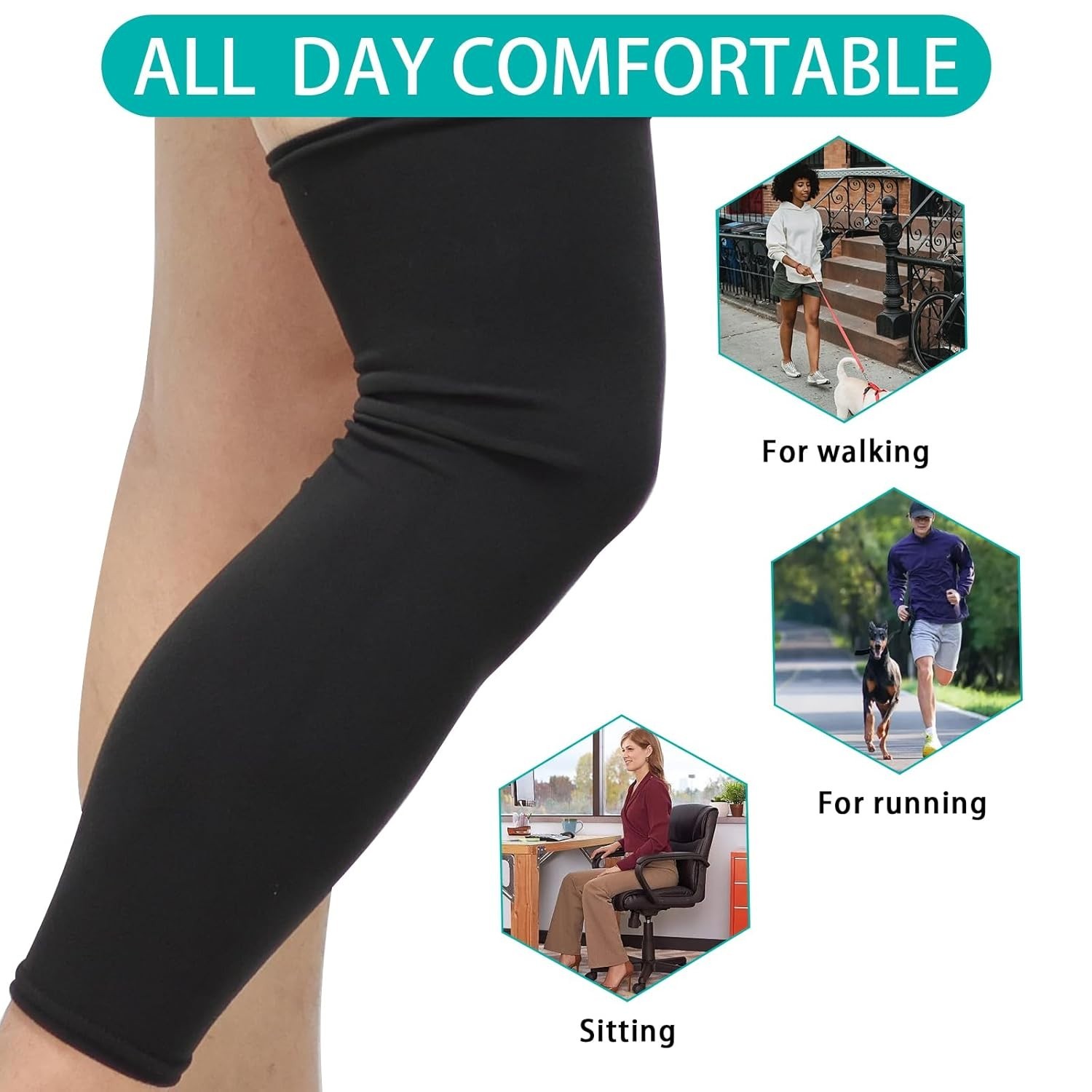 Moisture-Wicking Knee Undersleeve – Size L for Enhanced Protection and Comfort