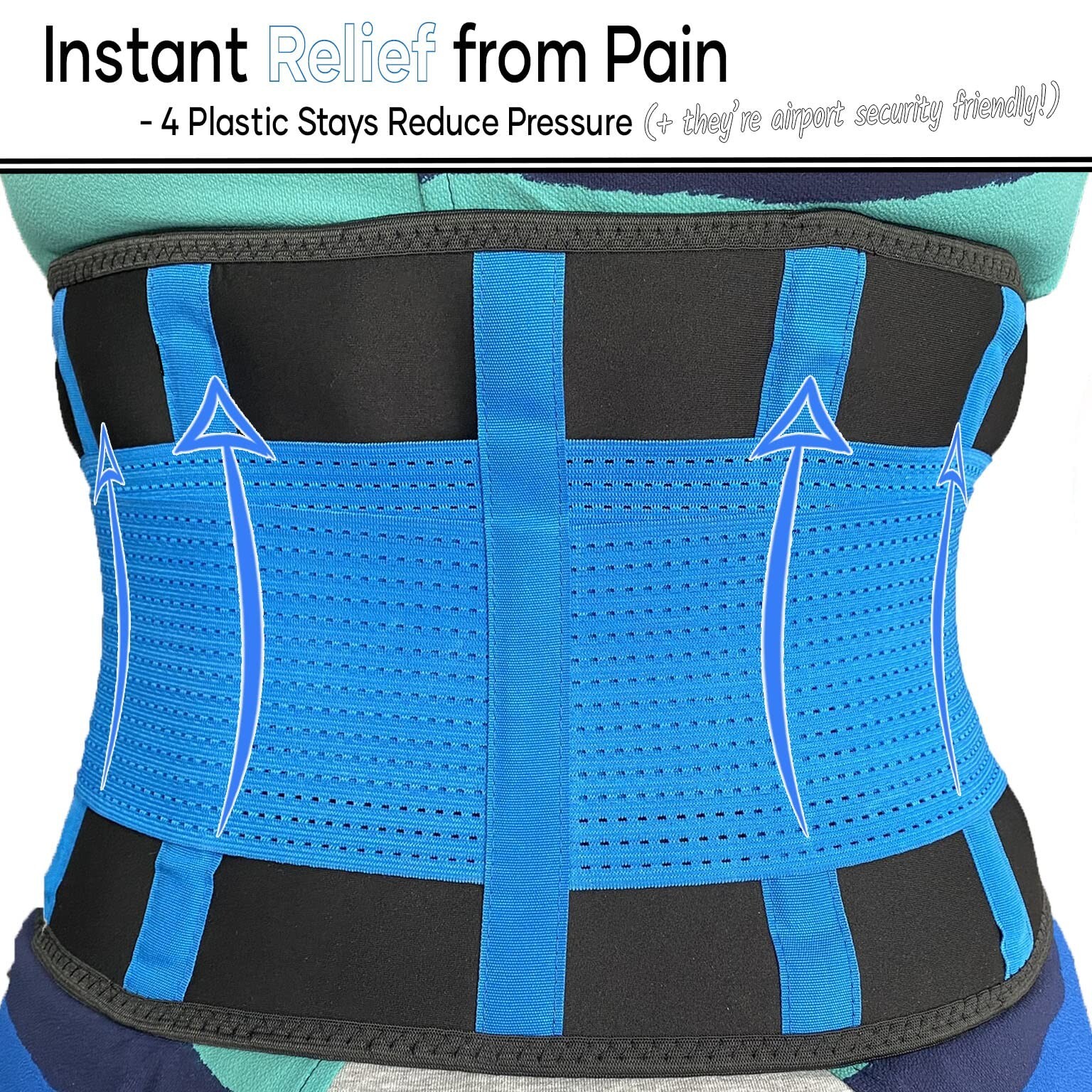 Back Brace Support Belt for Lower Lumbar Pain Relief for Men and Women – Medi…