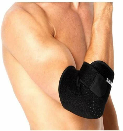 Elbow Brace Support, Adjustable Portable for Home Travel (Black)