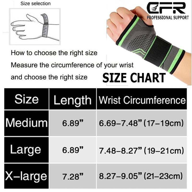 Wrist Support Compression Brace Hand Gloves Arthritis Carpal Tunnel Pain Relief