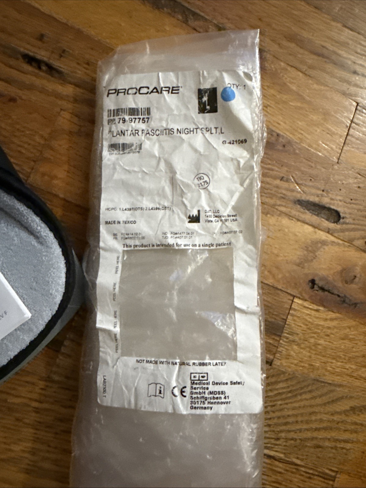 Plantar Fasciitis Night Splint Left Right Foot 79-97757 NEW SZ: LARGE