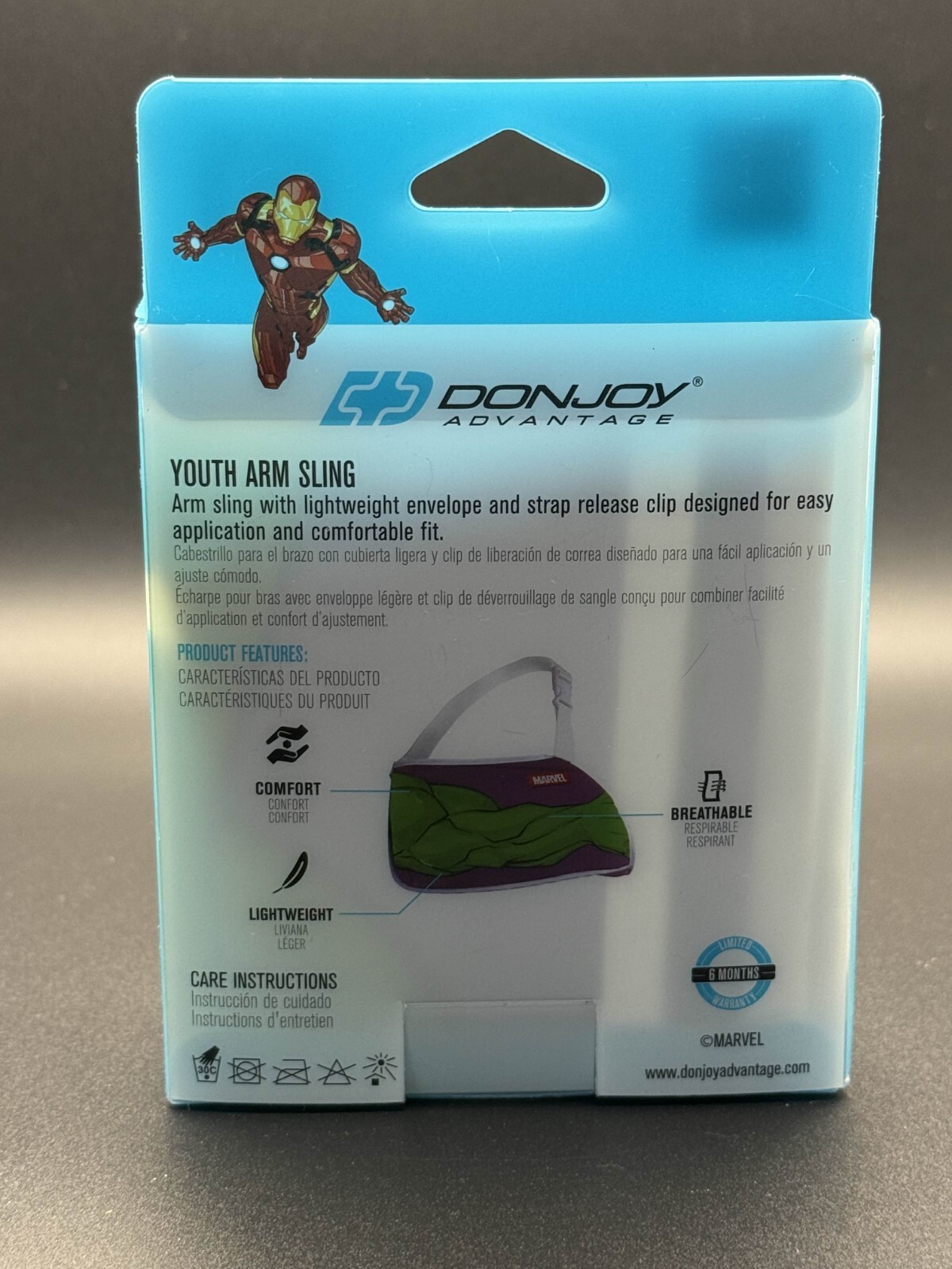 DonJoy® Advantage Youth Arm Sling Featuring Marvel – Hulk X-Small