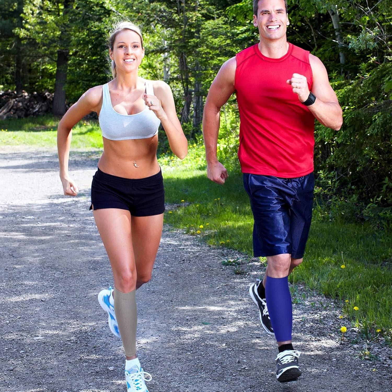 4 Pairs Calf Compression Sleeve Leg Compression Sock Calf and Shin Support Re…
