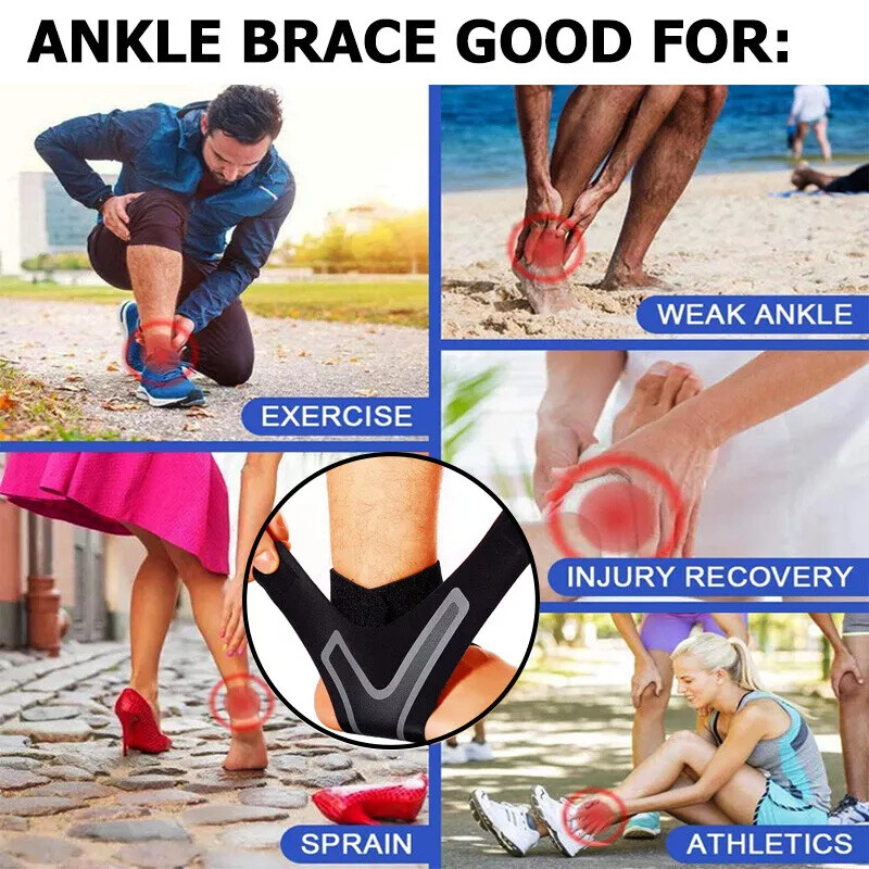 Ankle Brace Support Compression Sleeve Pain Relief Plantar Fasciitis Feet Wrap