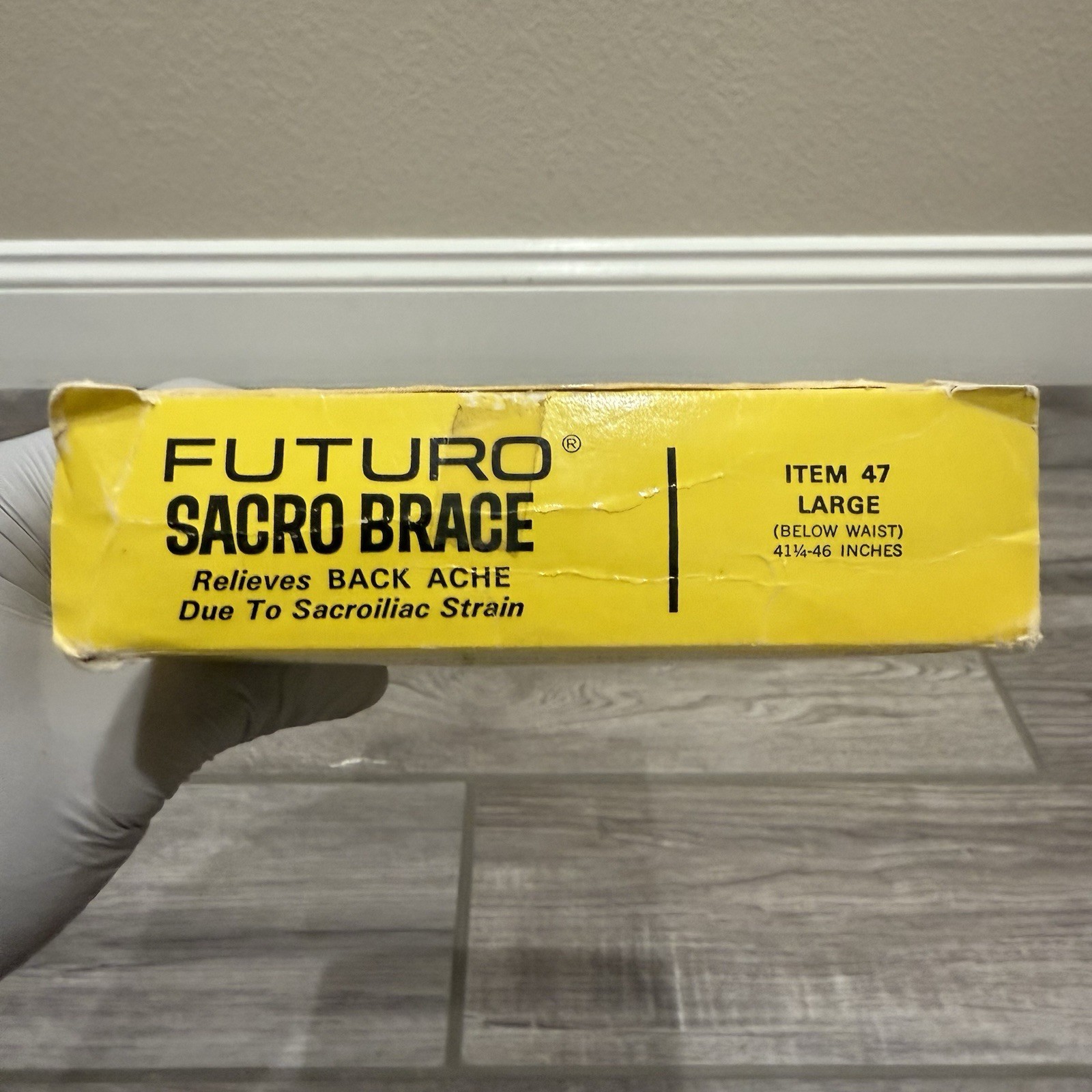 Vintage Futuro Sacro Brace Controlled Support White Adjustable 1966 – SMALL