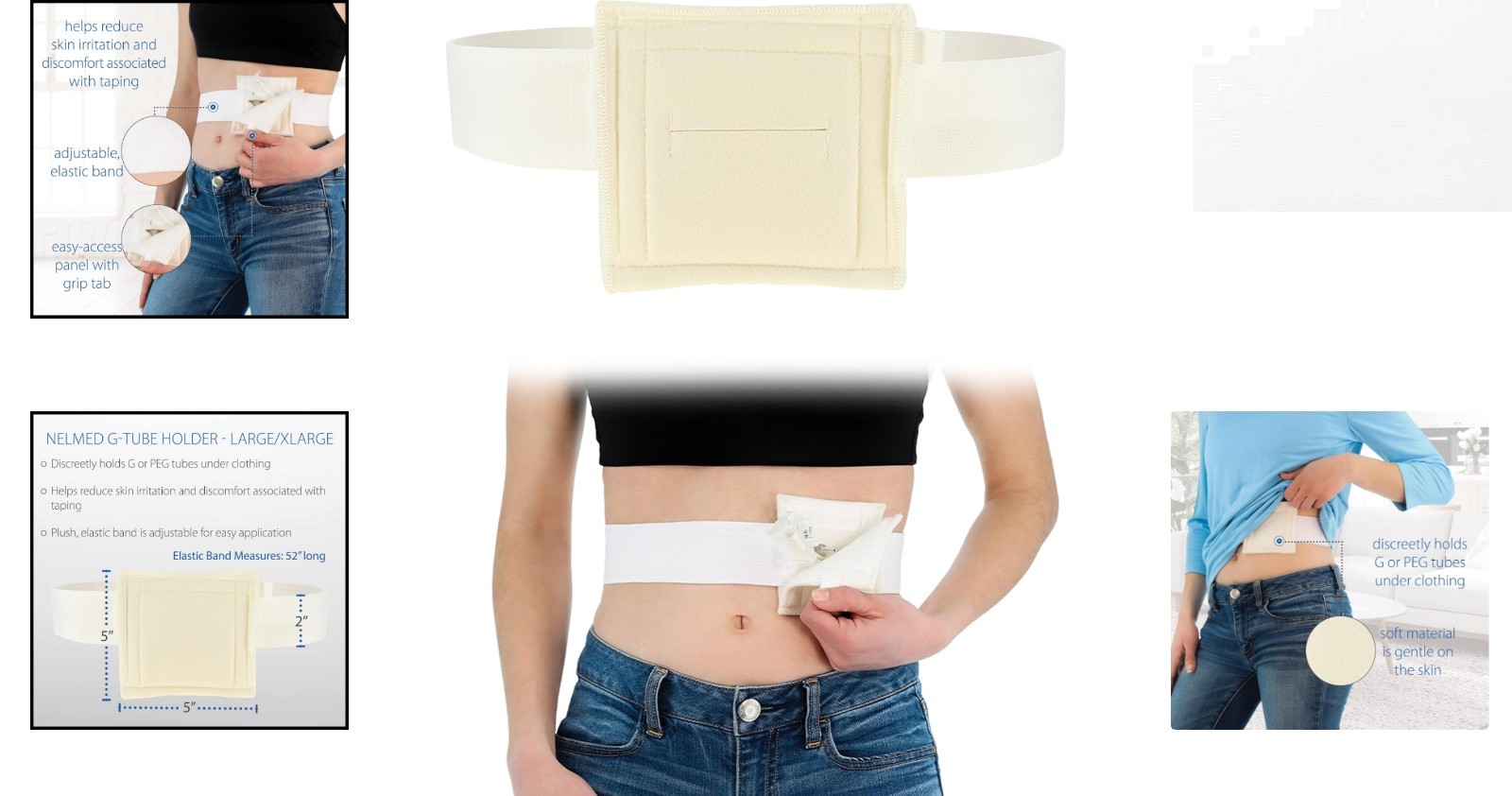 Secure and Discreet Feeding Tube Holder with Adjustable Design – 45-60 in Waist