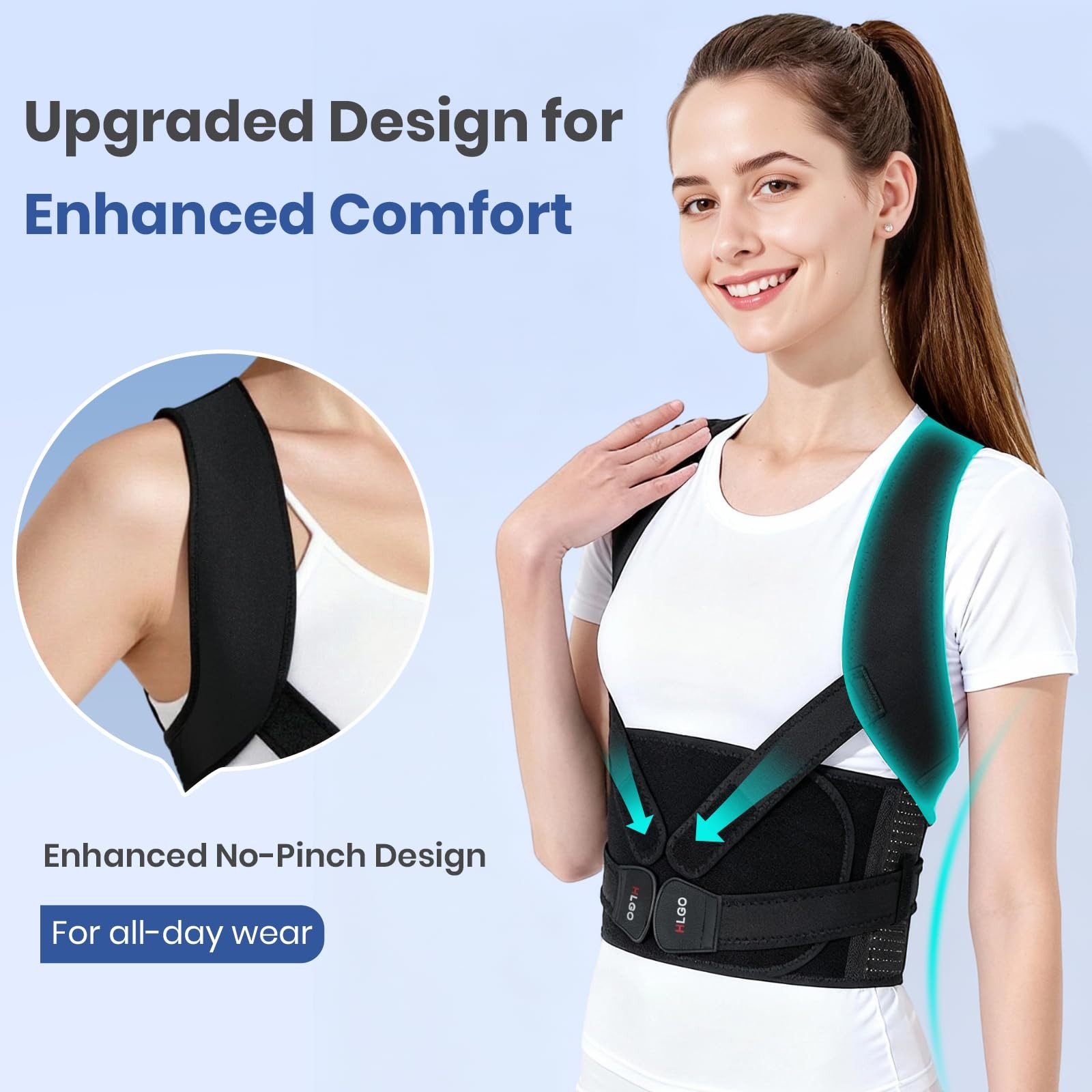 Posture Corrector for and Men Back Brace Adjustable Straightener for Upper Lo…