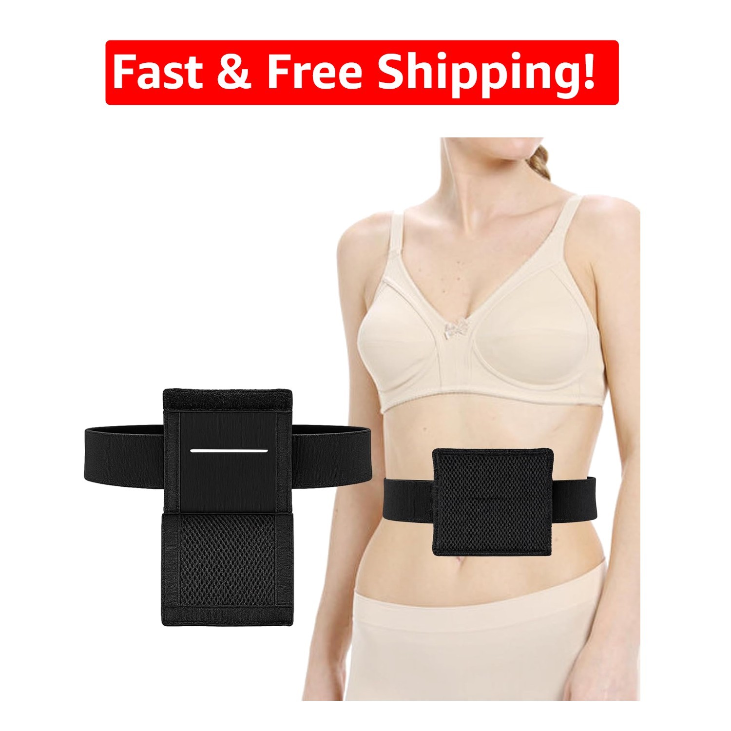 Adjustable Comfort Feeding Tube Belt for Men & Women – Secure & Discreet Black S