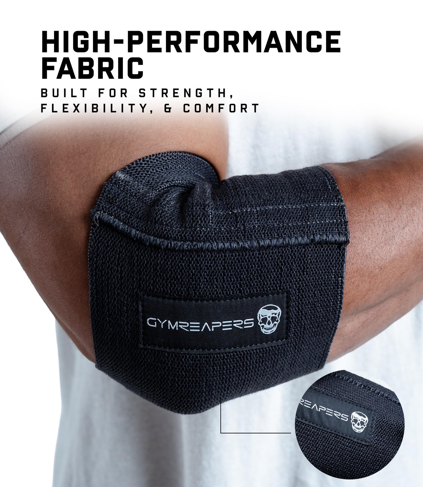 Gymreapers elbow cuff black 9″