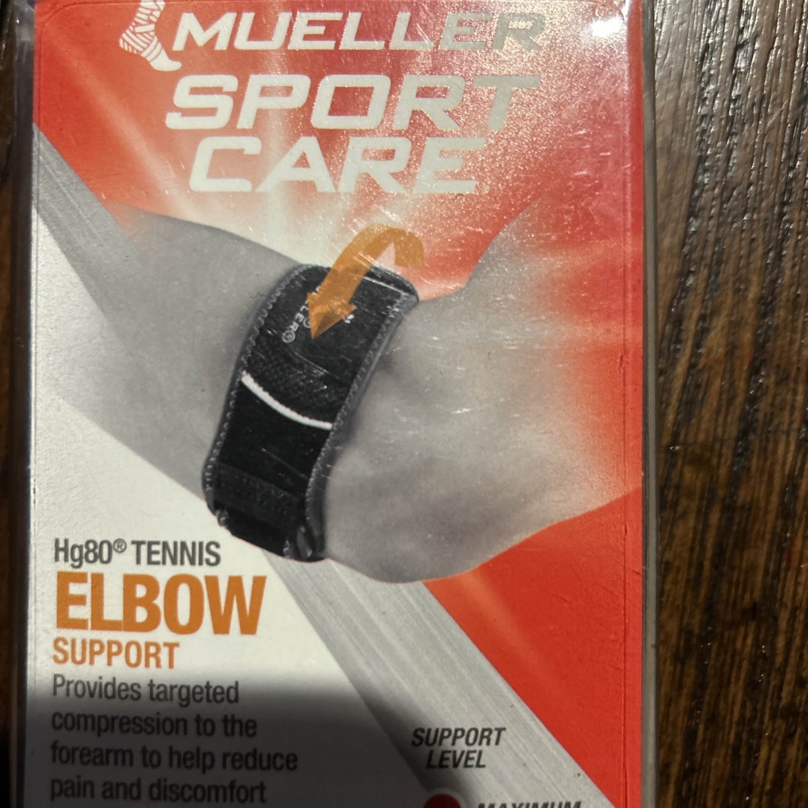 Mueller Sports Medicine Hg80 Premium Tennis Elbow Support – Black/Gray SM/MD