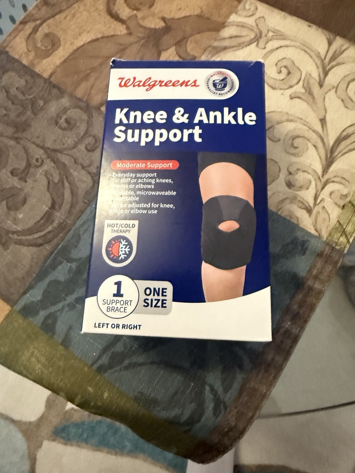 Walgreens Adjustable Knee & Ankle Support One Size Fits All Left or Right *READ*