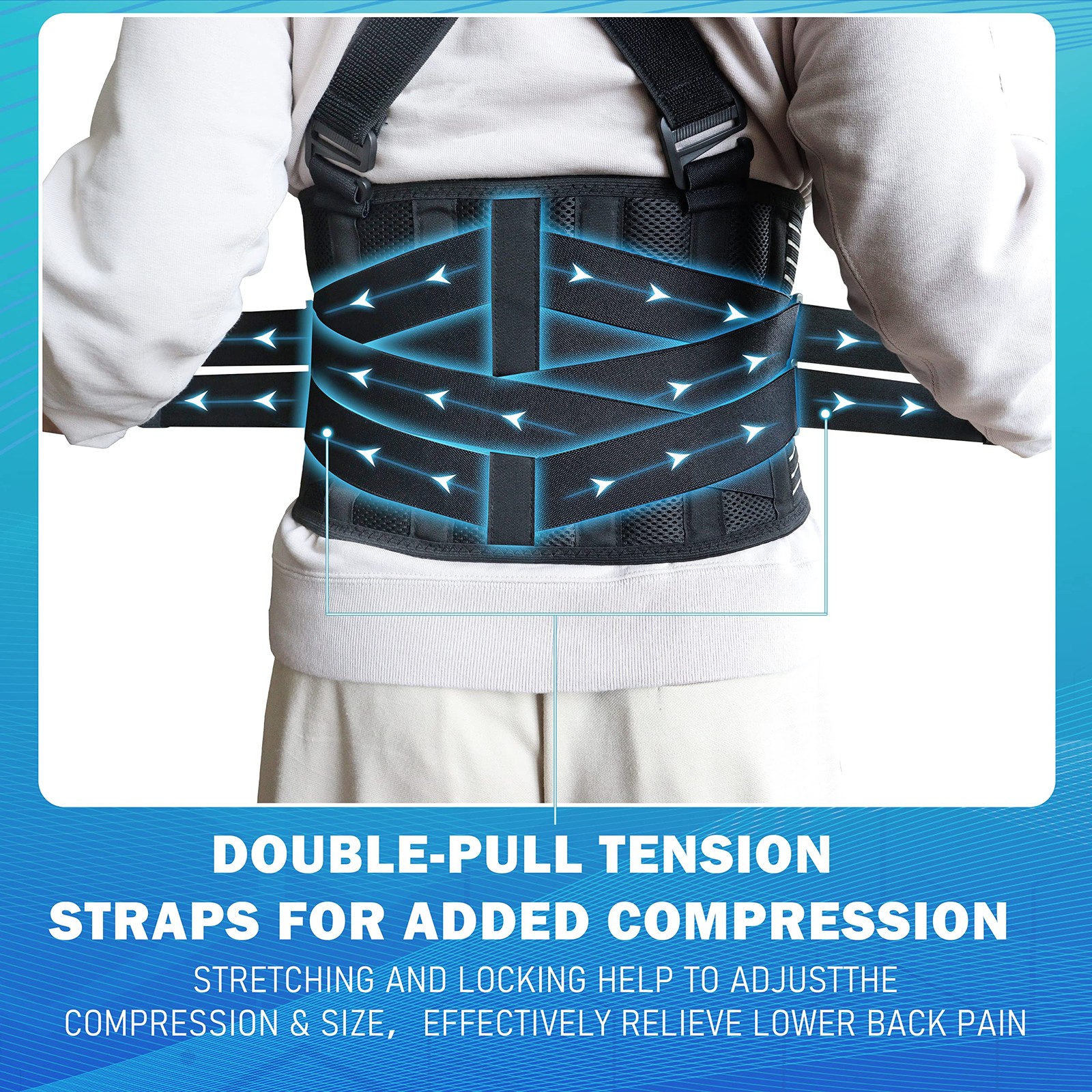Work Back Brace with Removable Suspender Straps, Posture Corrector Protector …