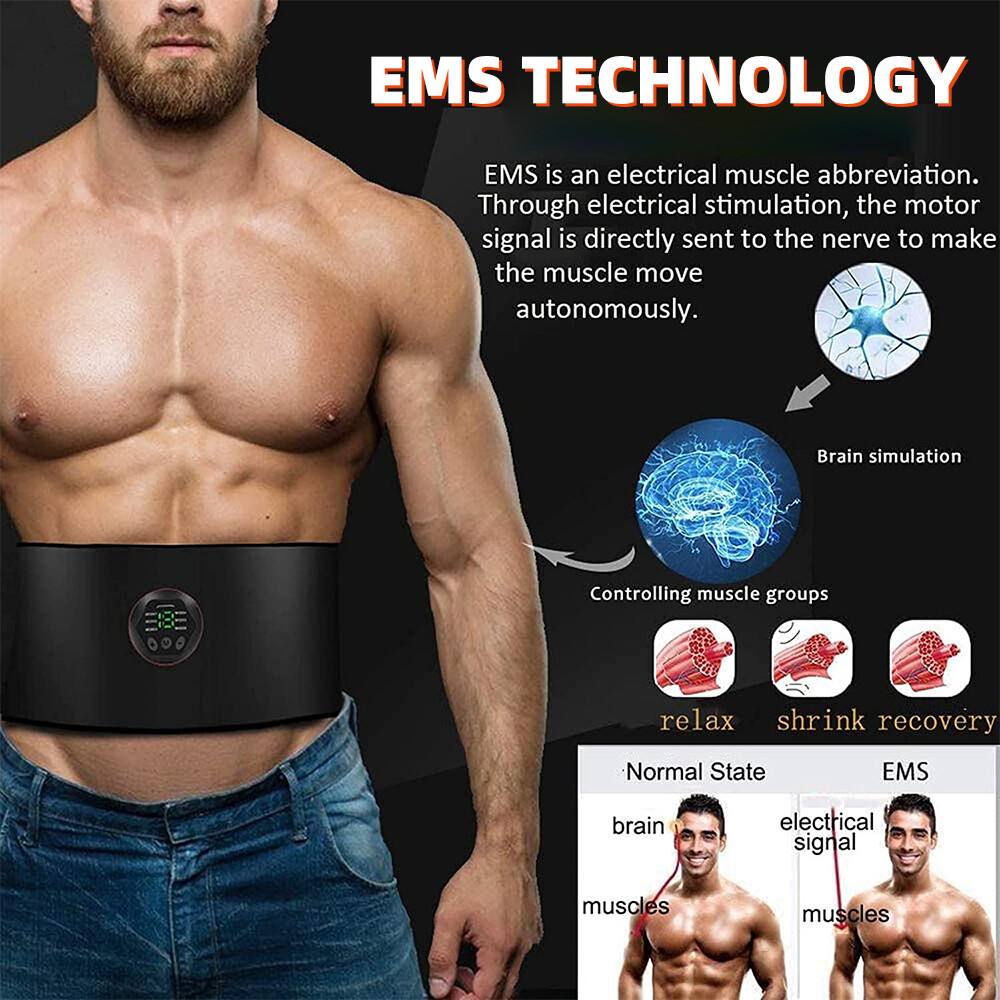 Abdominal EMS Muscle Stimulator Belt Electric ABS Fitness Toning Trainer Sticker