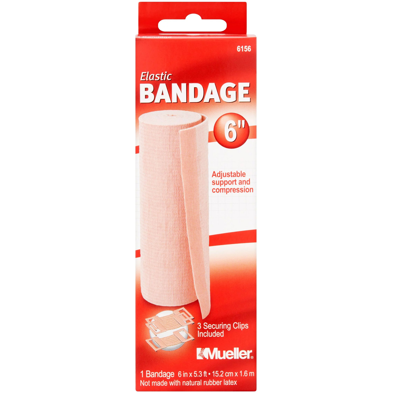 Mueller Sports Medicine Sports Care Elastic Bandage – 6″ x 5.3′ – Beige