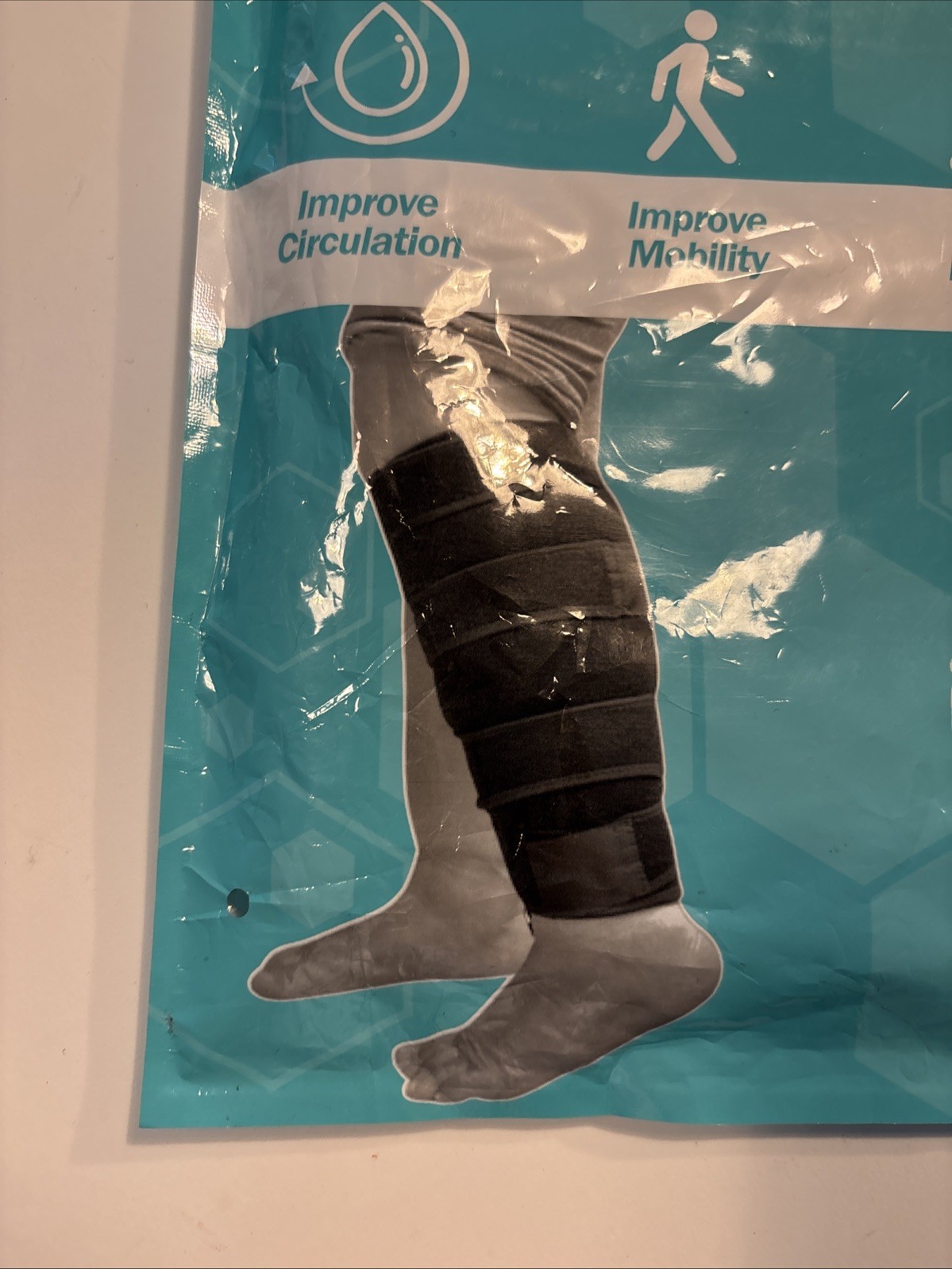 Beltwell Adjustable Calf Compression Wrap For Lymphedema Large Short Black 6627