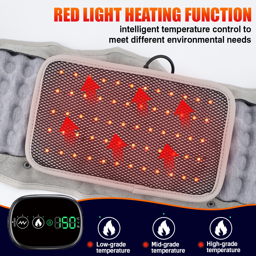 Decompression Inflatable Lumbar Belt with Red Light Heating & Vibration Massager