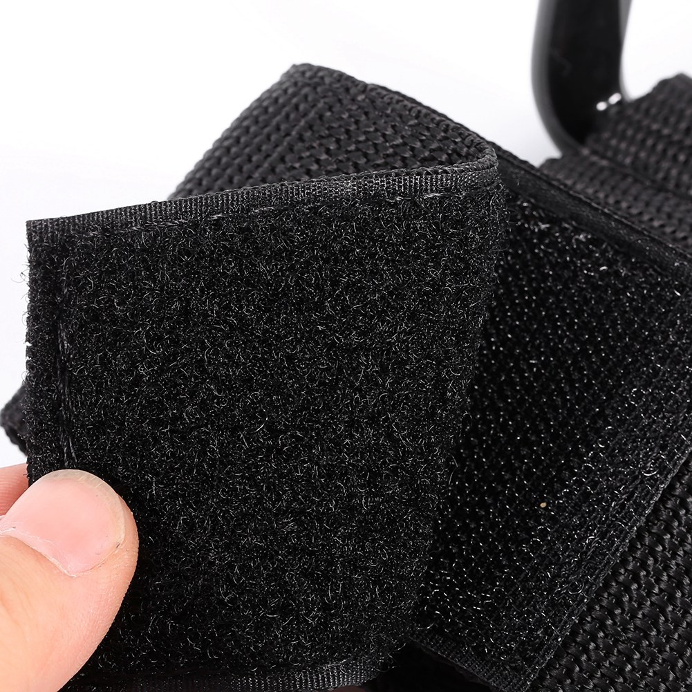 Black Weight Lifting Training Wrist Support Bandage Strap Hook Gym Hook Grip NEW