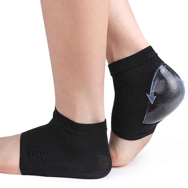 Heel Protector Mesh Gel Silicone Heel Socks Foot Cover Moisturizing Anti-wear An