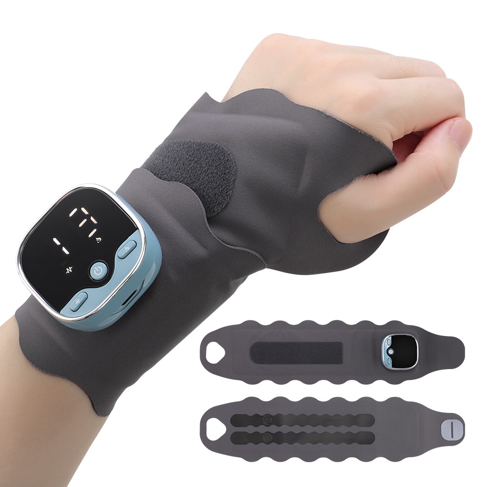 Electric Heating Wrist Massager Guard Band Pulse Muscle Stimulator Pain Relief