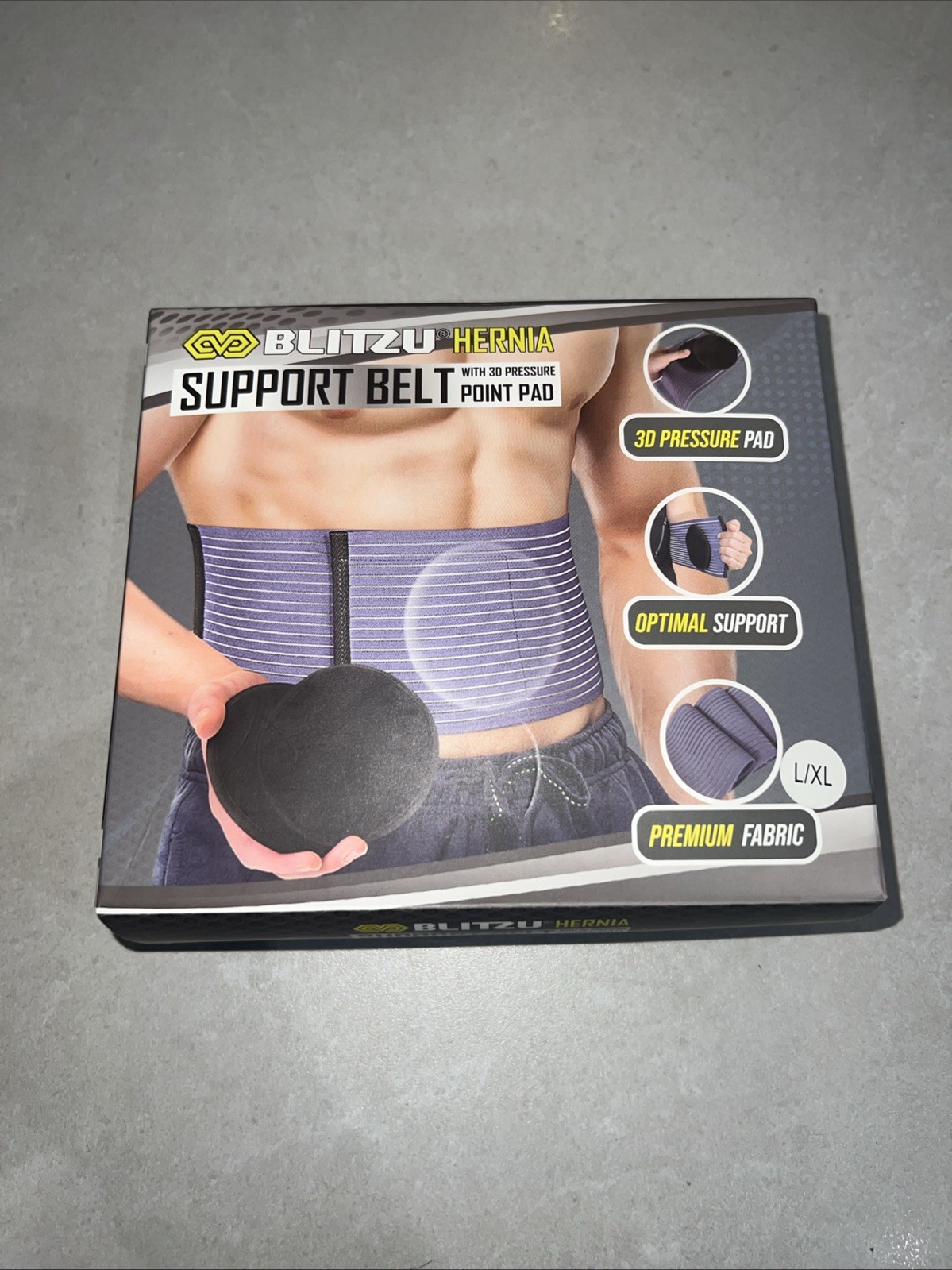 BLITZU Umbilical Hernia Belt for Men & Women, Abdominal Binder Adjustable L/XL