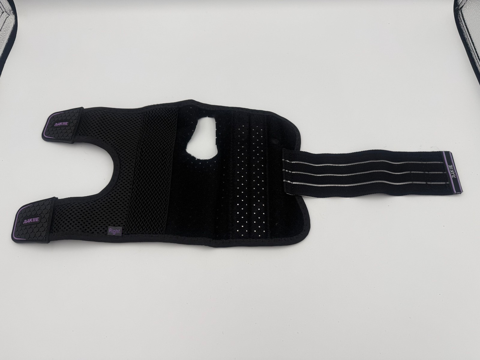 Rakiie Wrist Support Brace Pair (Left & Right) Size L Black/Purple Model ESP012