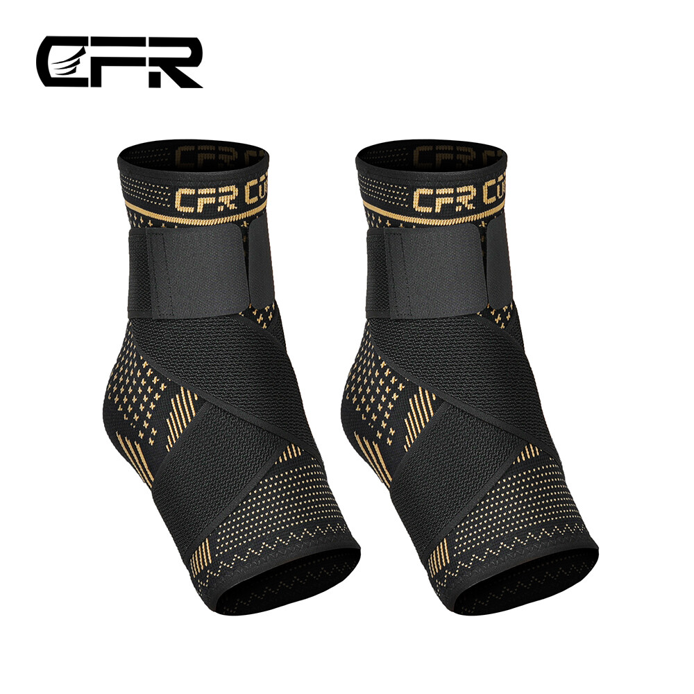 Copper Ankle Brace Adjustable Compression Sleeve Heel Brace Achilles Tendonitis