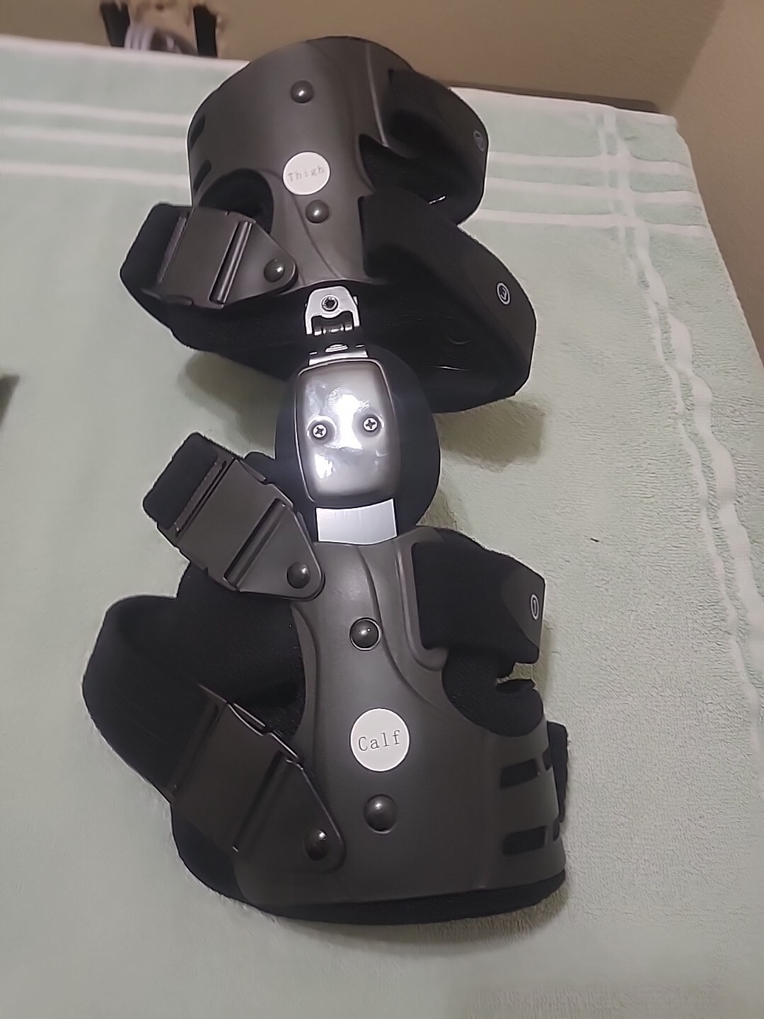 Komzer Left Black Thigh Calf OA Unloader Knee Brace For Arthritis Osteoarthritis