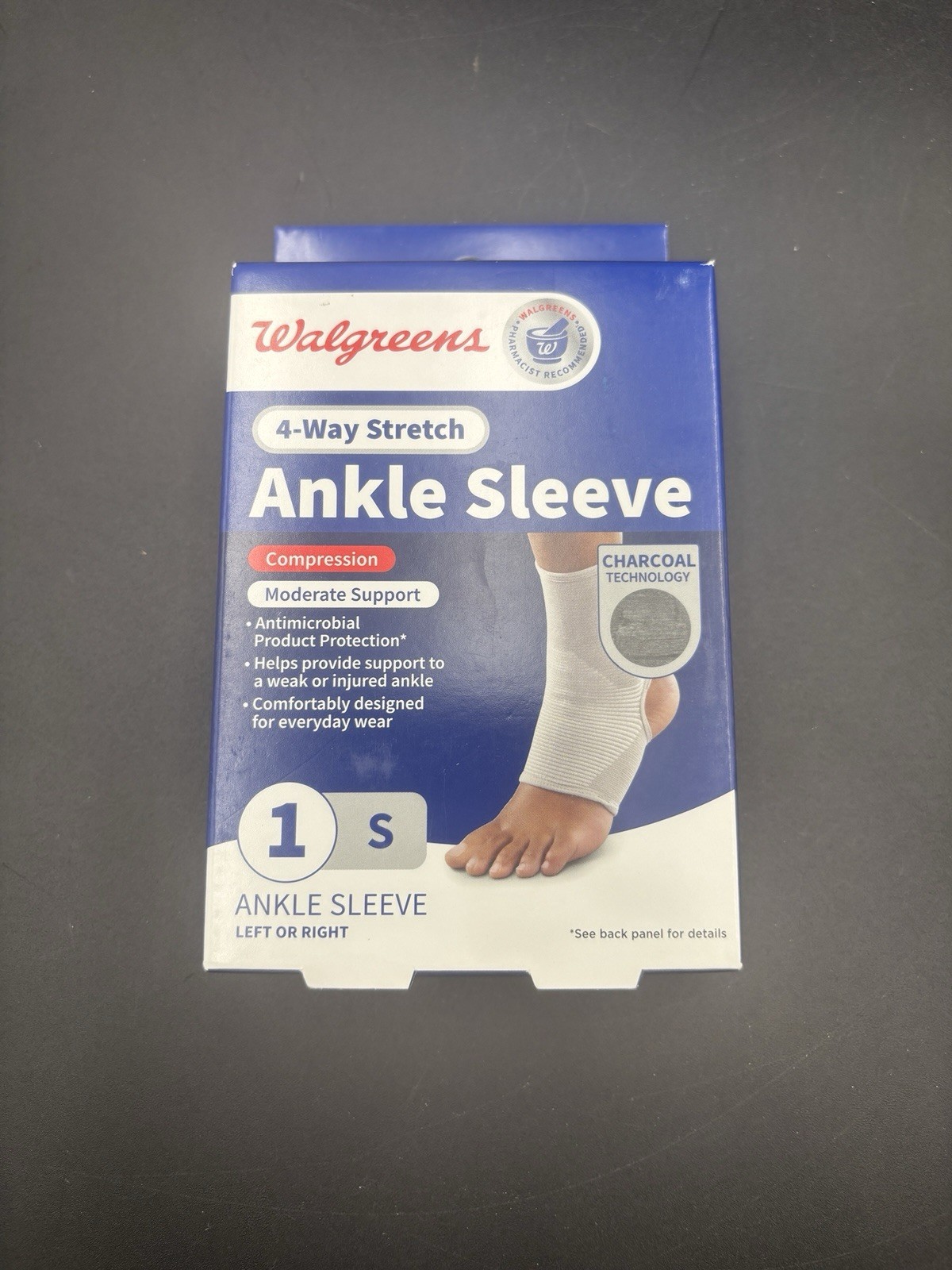 Walgreens 4-Way Stretch Ankle Sleeve Size Small (S) – Moderate Support Brand New